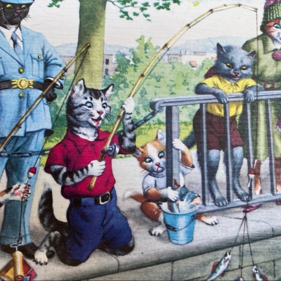 Vintage Postcards. Set of 5 Mainzer Cats/Dogs - Picture 6 of 12